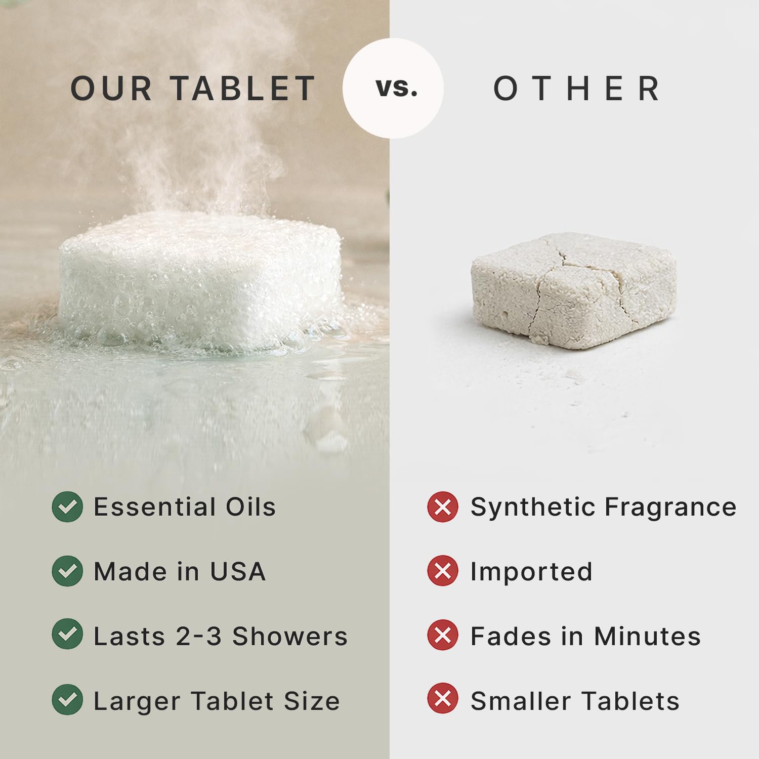 Beauty by Earth USA-made shower steamer with natural ingredients