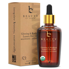 Beauty by Earth Face Oil bottle closeup showing deep hydration