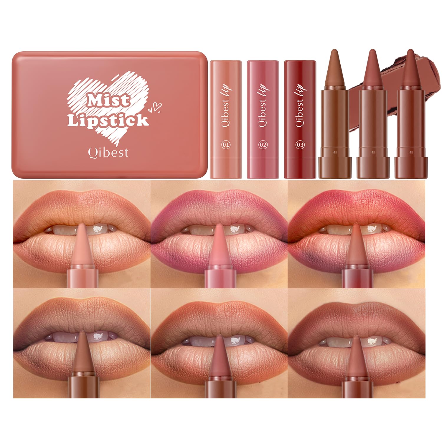 Beauty Glazed barra-labial-ombre-mate ofrece un acabado suave y duradero.