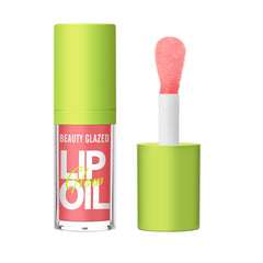 Beauty Glazed big brush head lip oil application shot delivers precise, even coverage for a glossy pout.