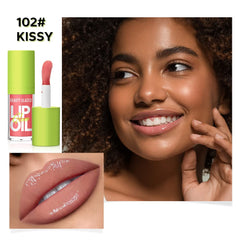 Beauty Glazed big brush head lip oil tube closeup shows easy, mess-free application.