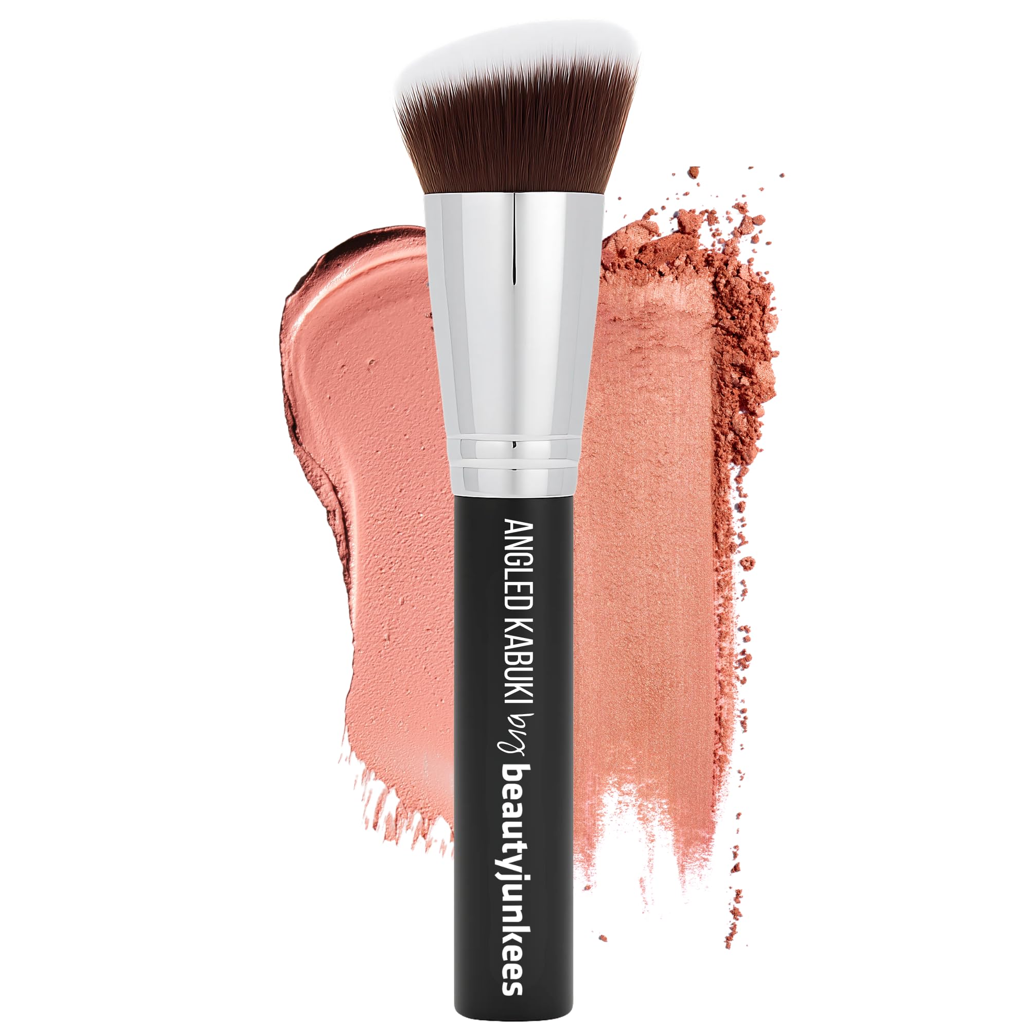 Beauty Junkees blush brush angled design for precise cheek contour