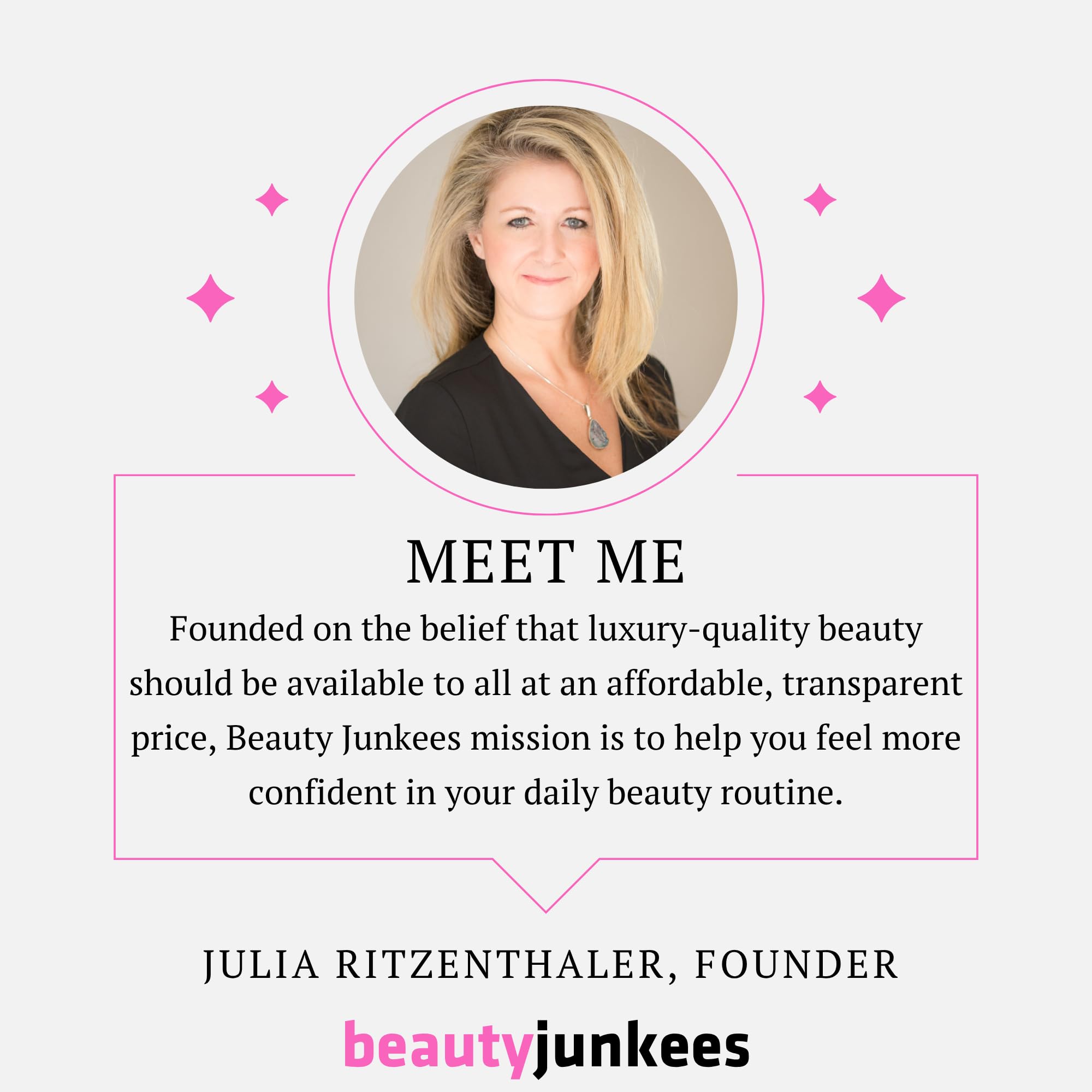 Beauty Junkees comfortable handle and balance for steady application
