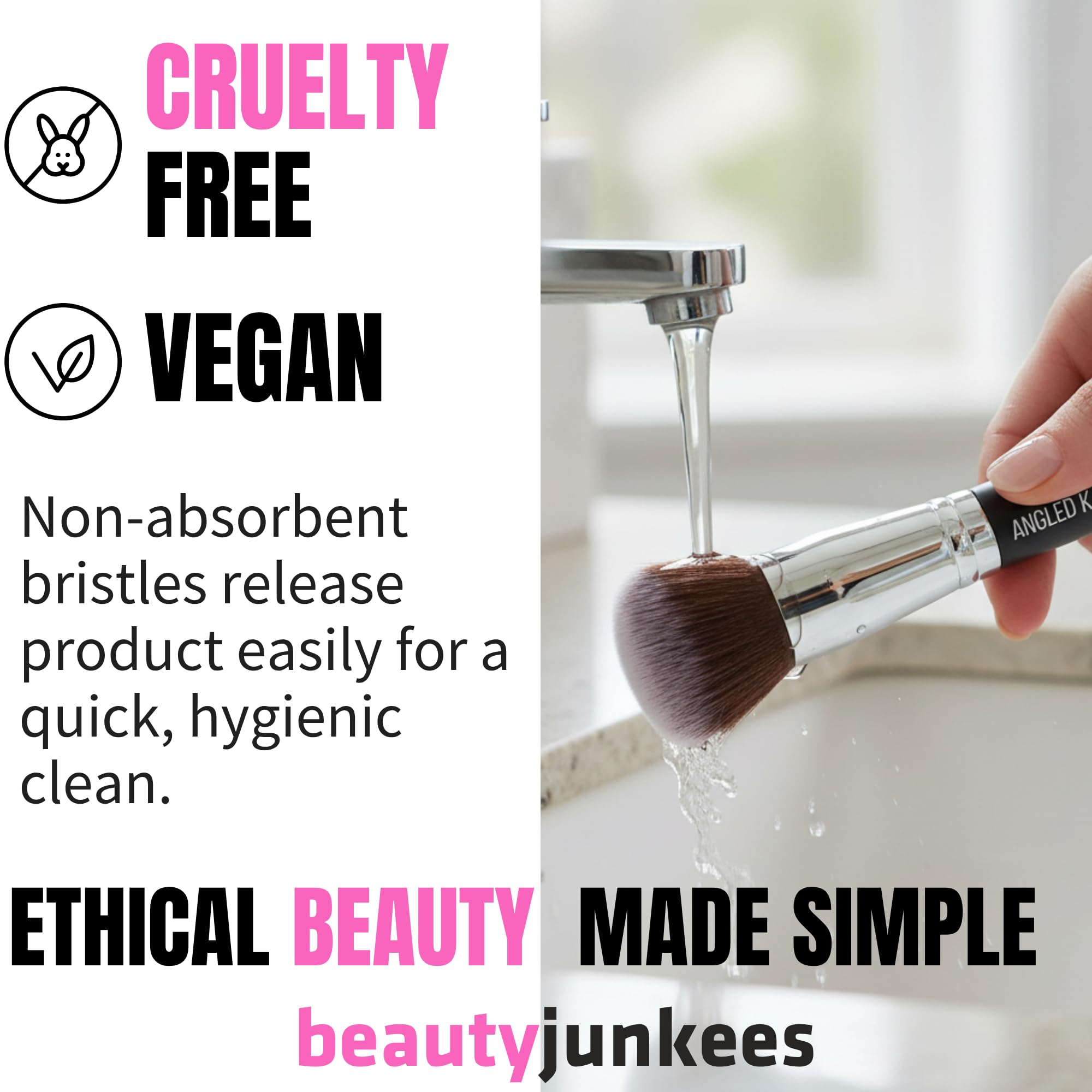 Beauty Junkees precise blending allows quick, even daytime to evening looks