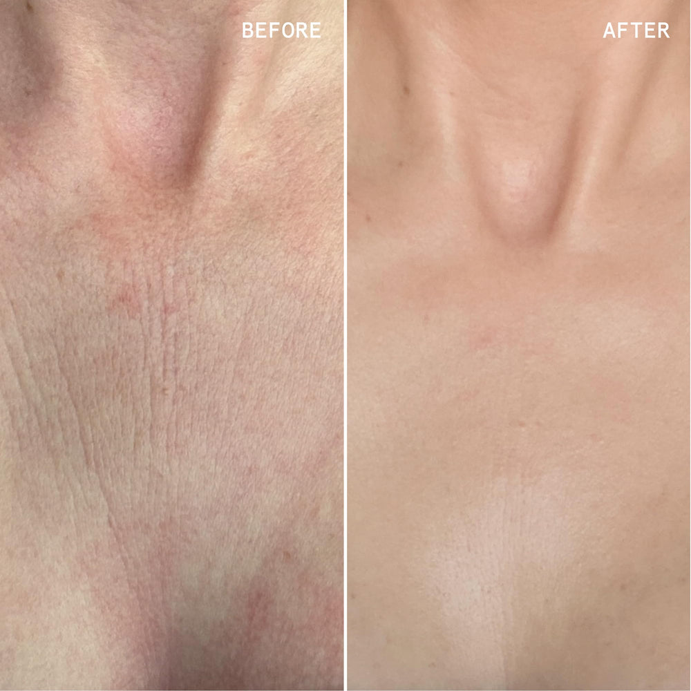 Beauty Pie Uber Youth Neck & Chest Serum-Spray pump action shows easy, precise application.