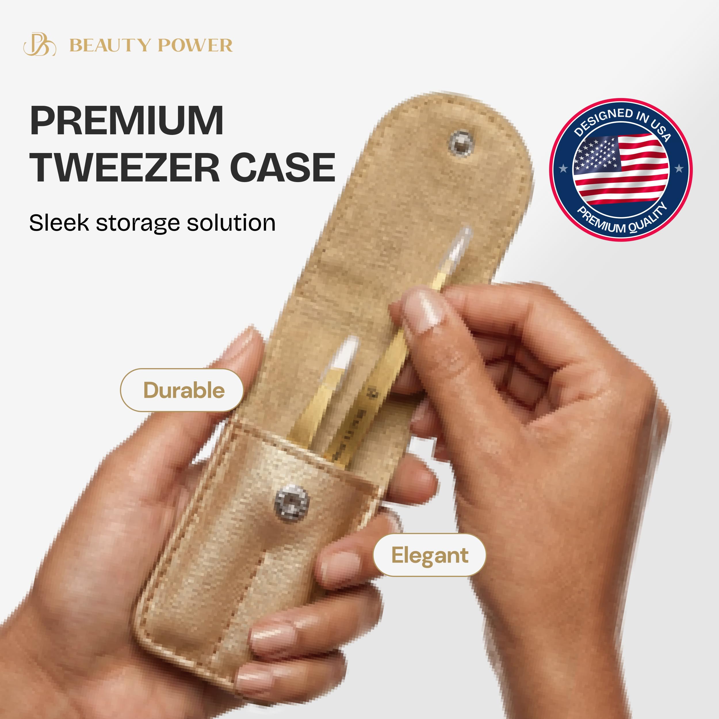 Beauty Power facial hair grooming tweezers suitable for both men and women.