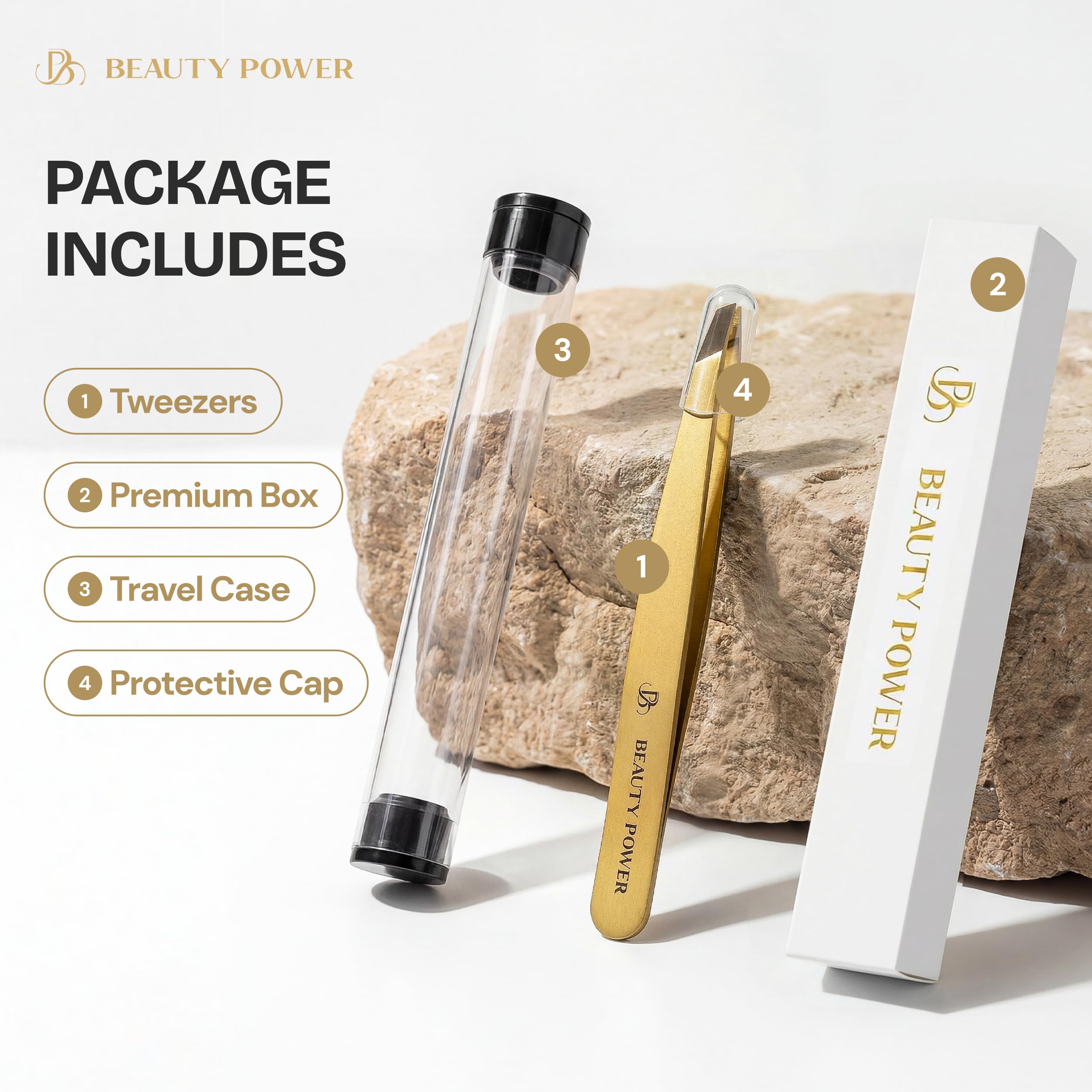 Beauty Power protective cap guards delicate tips during storage.