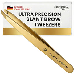 Beauty Power ultra-precision tweezers for precise eyebrow shaping.