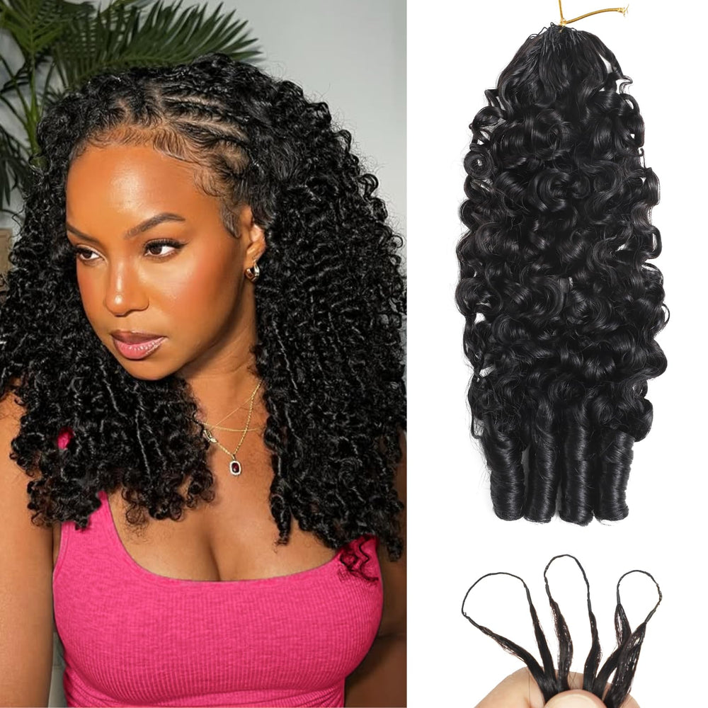 Beauty Queen Burmese curly hair 18 inch knotless crochet for natural blend and easy styling.
