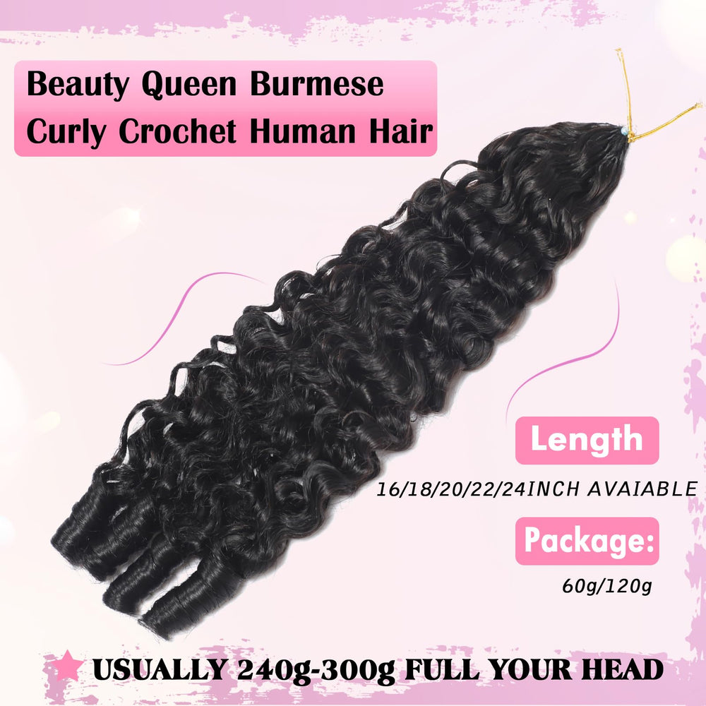 Beauty Queen durable crochet hair suitable for multiple uses with care.