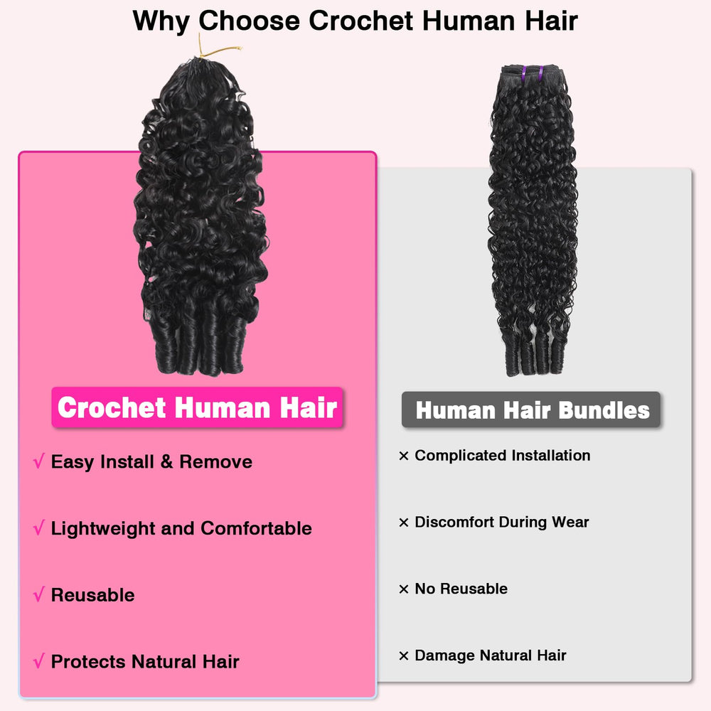 Beauty Queen easy-install pre-looped hair compatible with crochet hook.