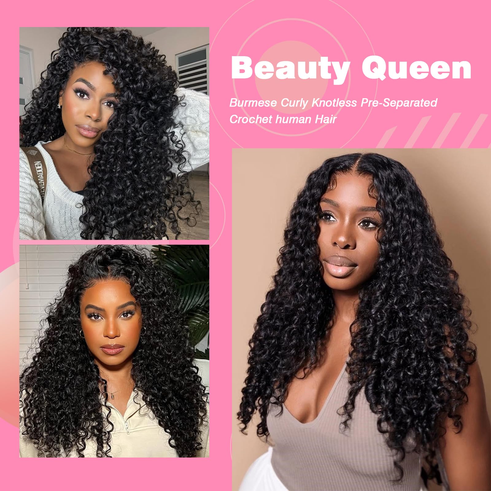Beauty Queen natural black color blends with most dark hair shades.
