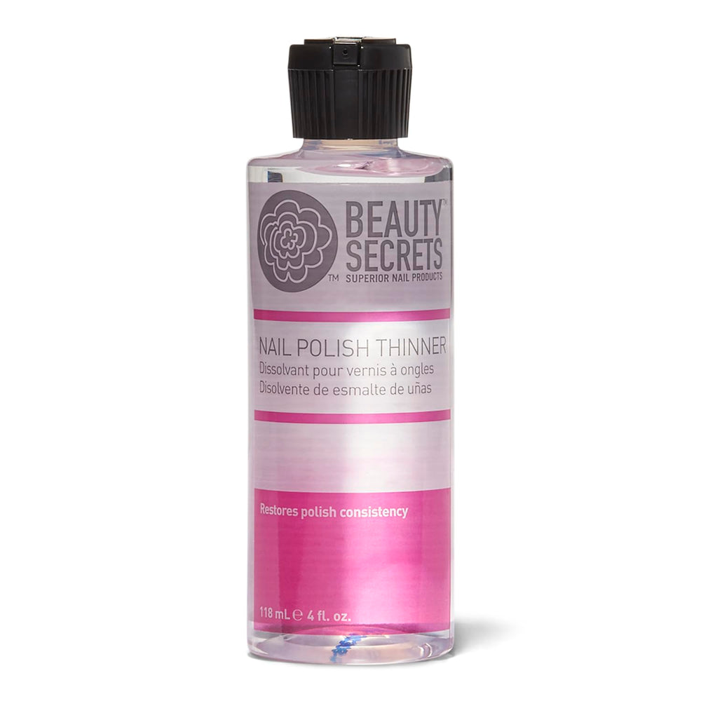 Beauty Secrets nail polish thinner bottle ready for even flow and smooth application.
