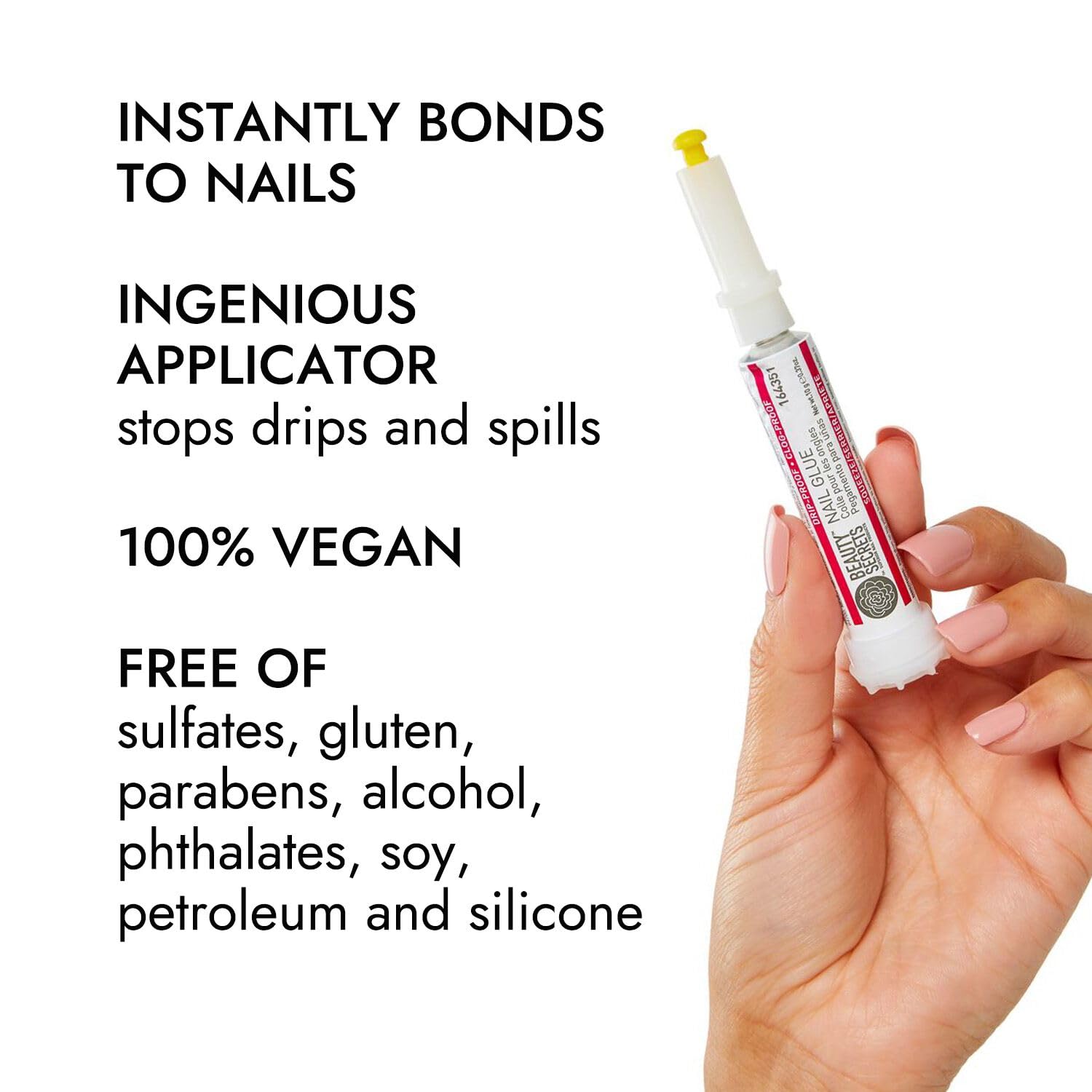 Beauty Secrets fórmula vegana libre de sulfatos, gluten y alcohol para uñas