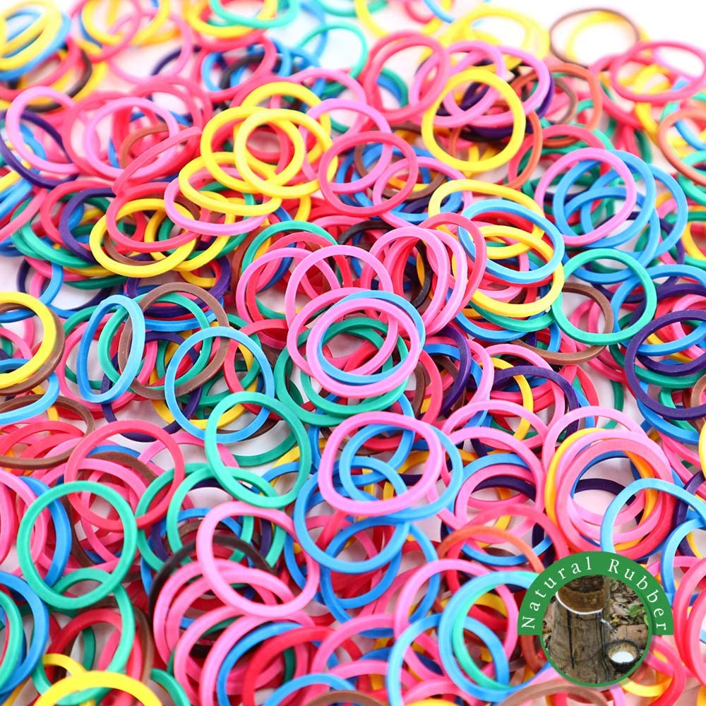 Beauty Town rubber bands in assorted colors for versatile styling.