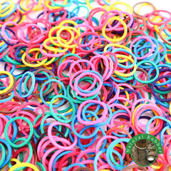 Beauty Town rubber bands in assorted colors for versatile styling.