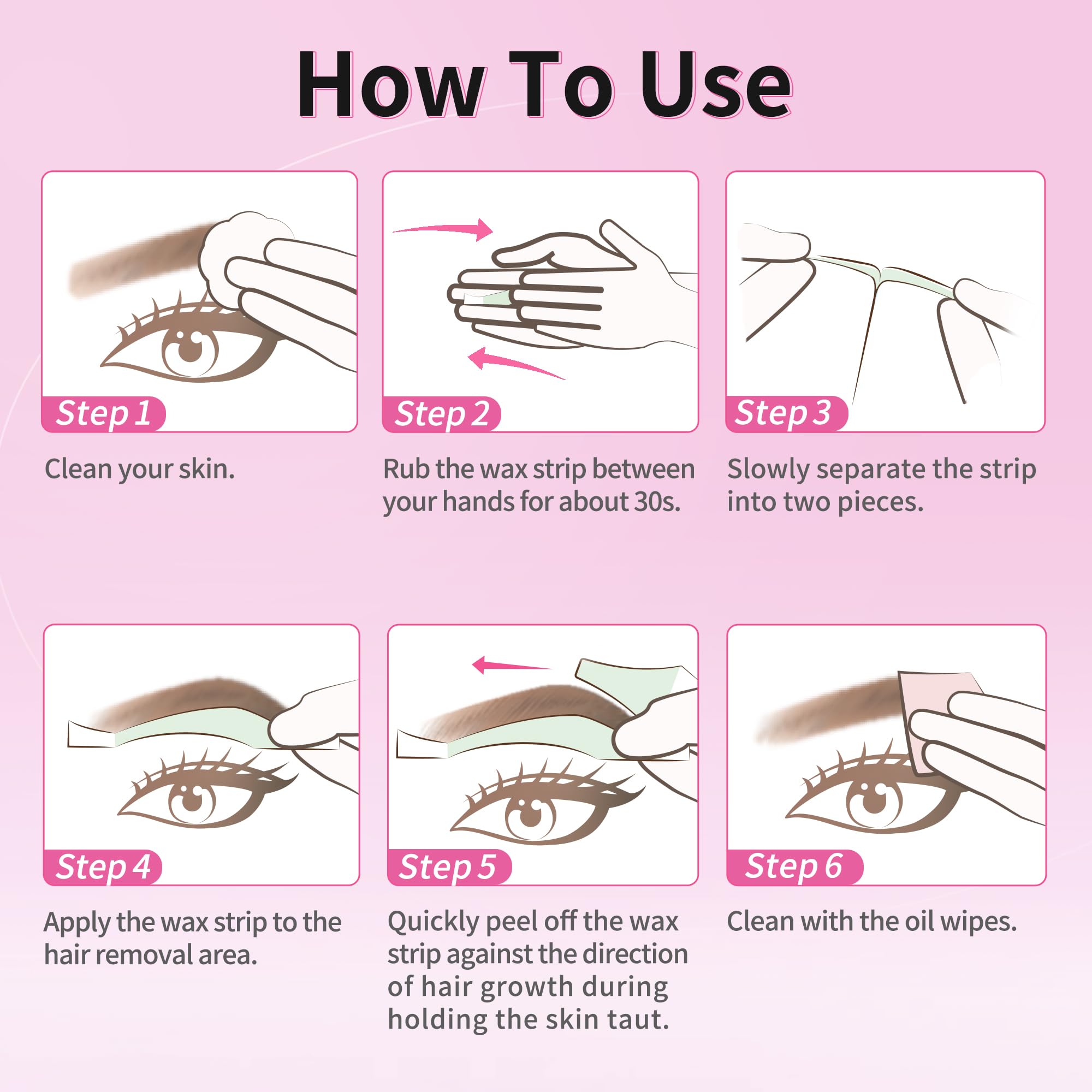 Beauty7 hands applying wax strips shows quick, comfortable depilation in under minutes