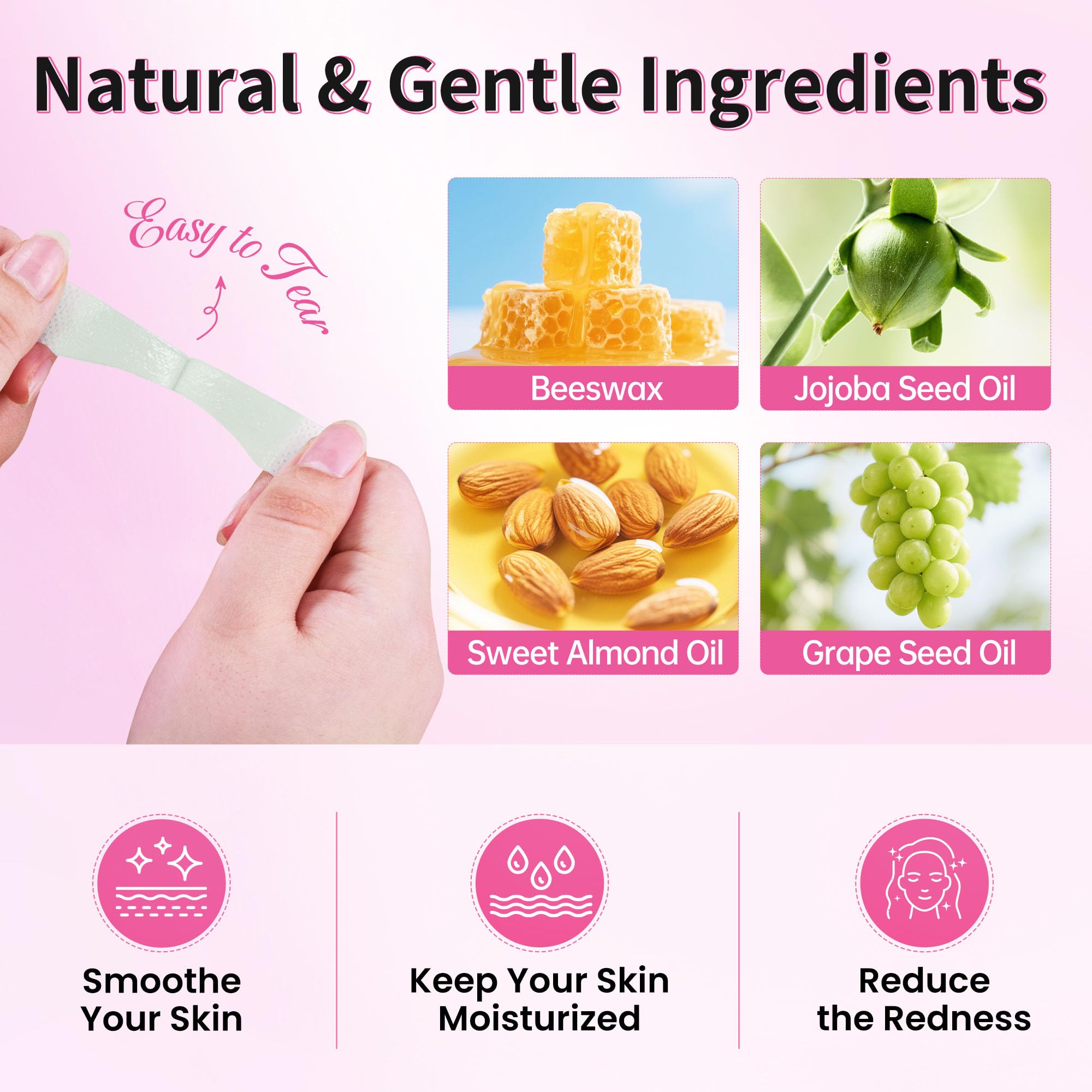 Beauty7 Lip Wax Strips pearl powder sachet enhances cleansing and skin care