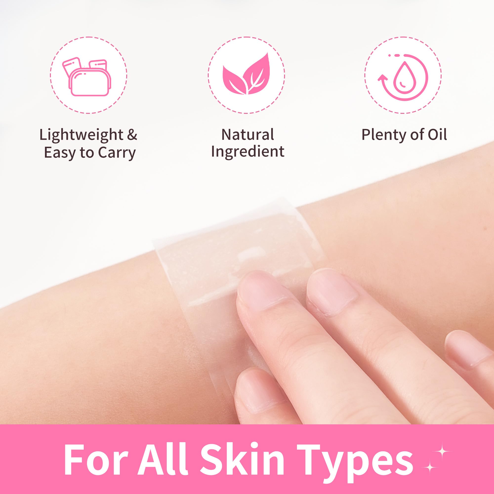 Beauty7 oil wipes showing gentle formula ingredients card for calm skin.