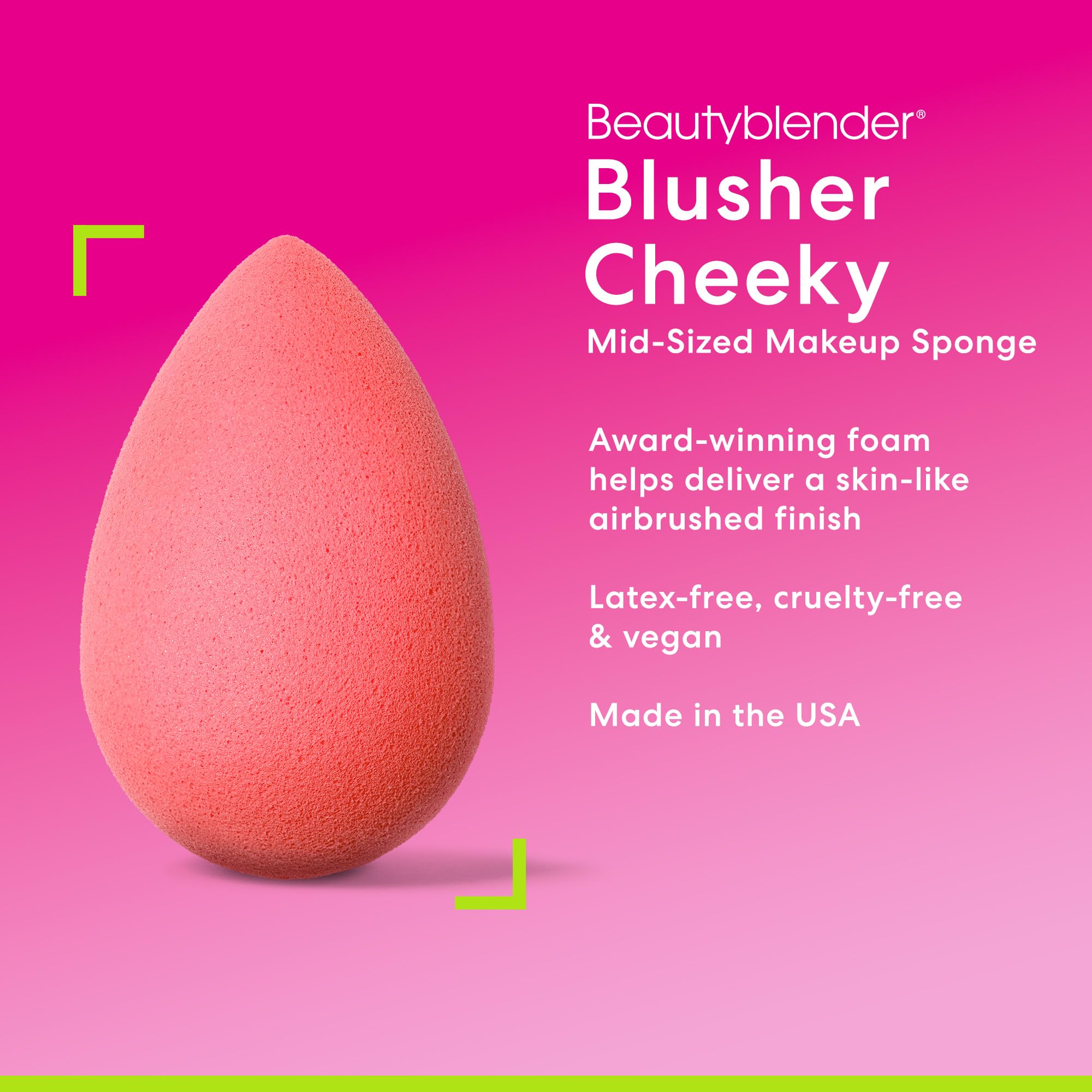Beautyblender Beautyblusher Cheeky soft foam for comfortable skin feel.