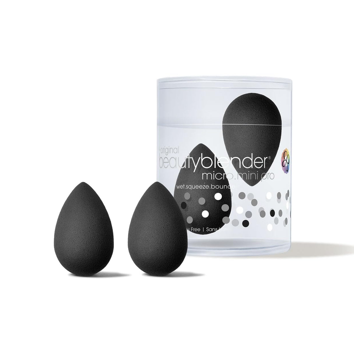 Beautyblender Micro Mini Pro Black sponges in full set for precise application