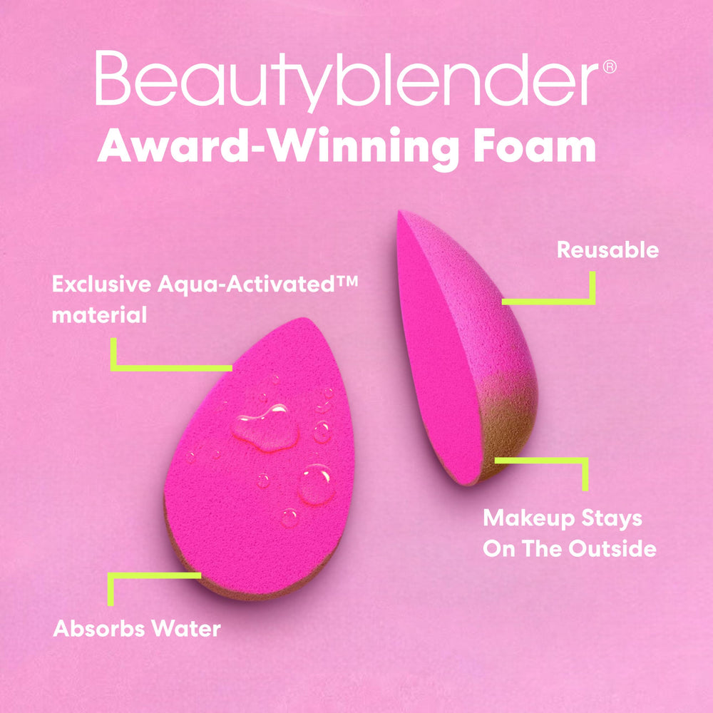 Beautyblender is washable and reusable for daily makeup routines.