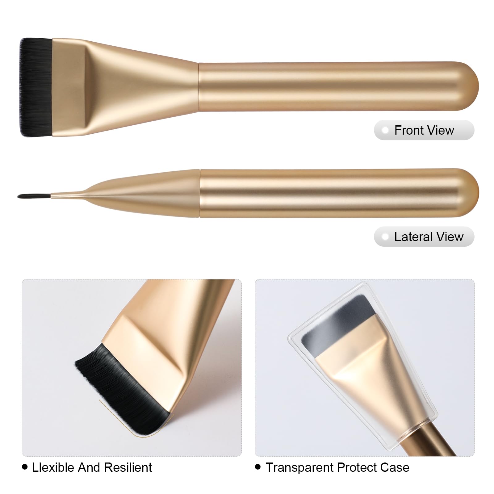 BEAUTYFACTOR Electroplated handle offers premium feel and reliable control during blending.