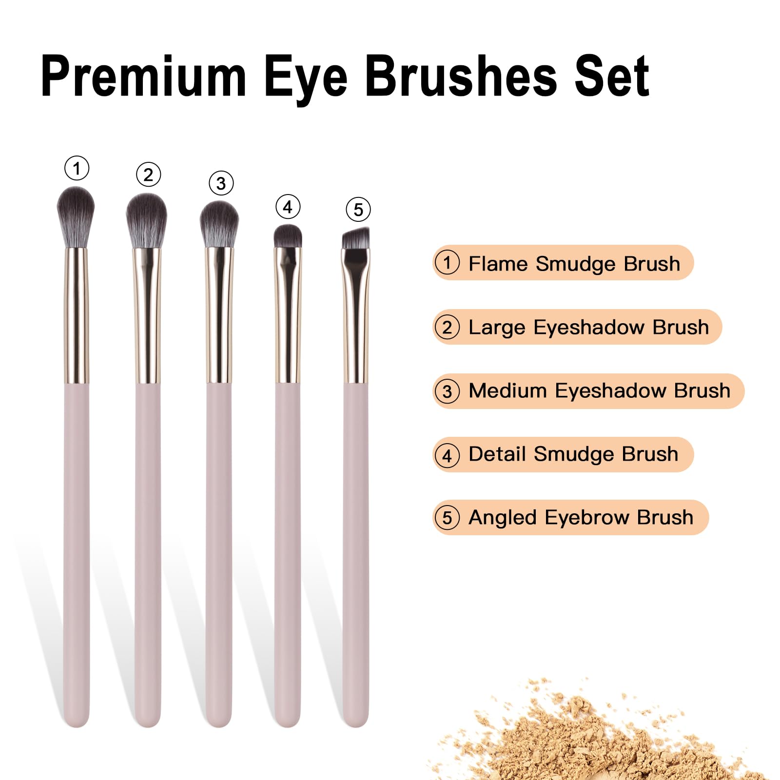 BeautyFactor medium eyeshadow brush for precise blending.