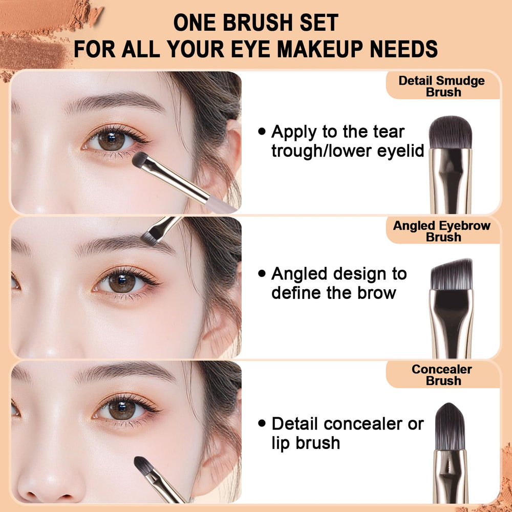 BeautyFactor flame smudge brush for precise corner and lash-line smudging.