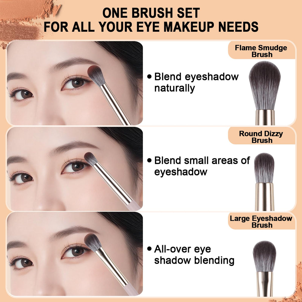 BeautyFactor round dizzy brush for soft, diffused blending across the crease.