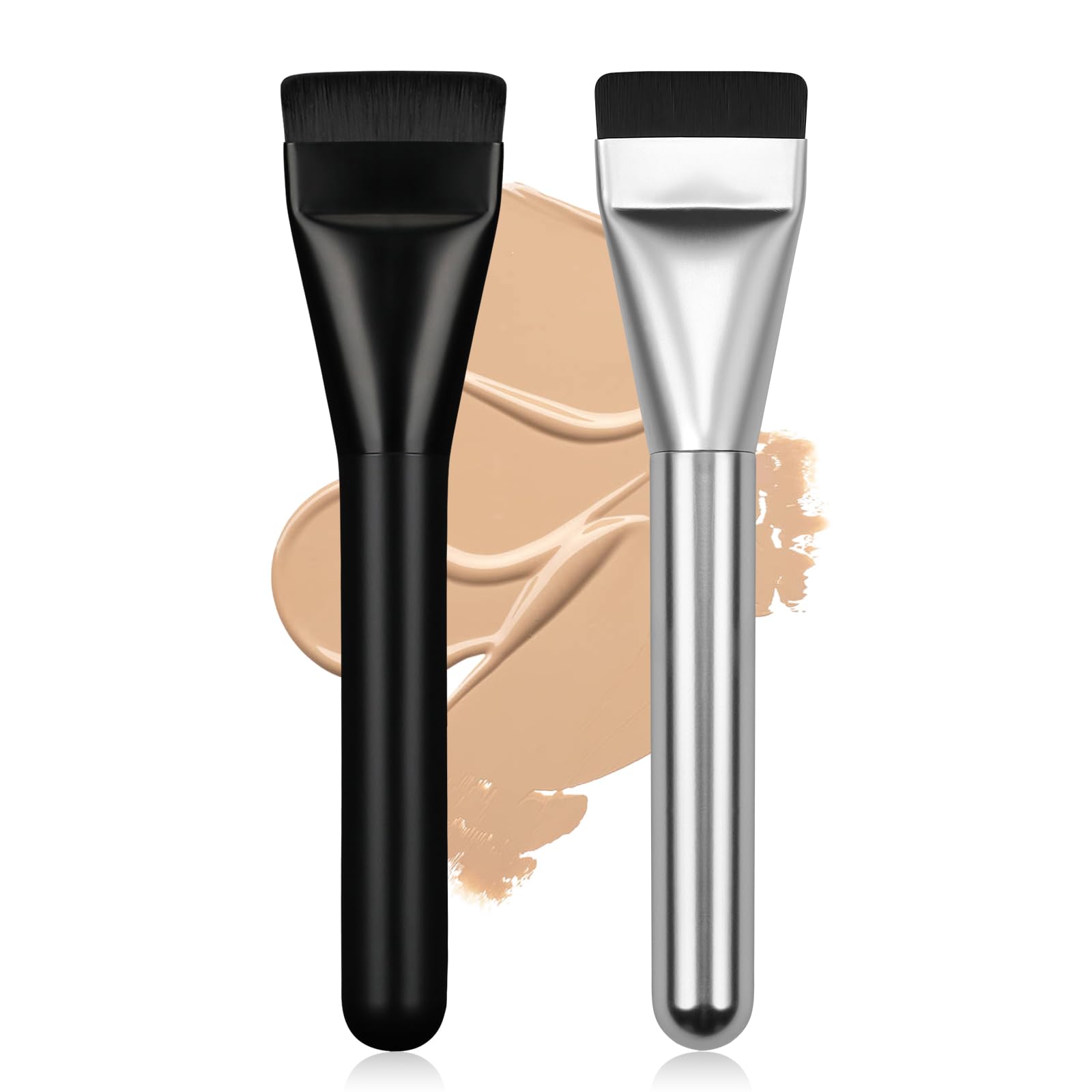 BEAUTYFACTOR flat foundation brush with ultra-thin bristles for smooth, even coverage
