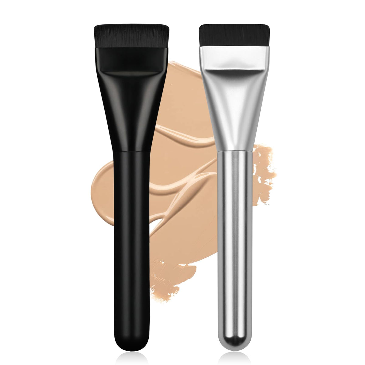 BEAUTYFACTOR flat foundation brush with ultra-thin bristles for smooth, even coverage