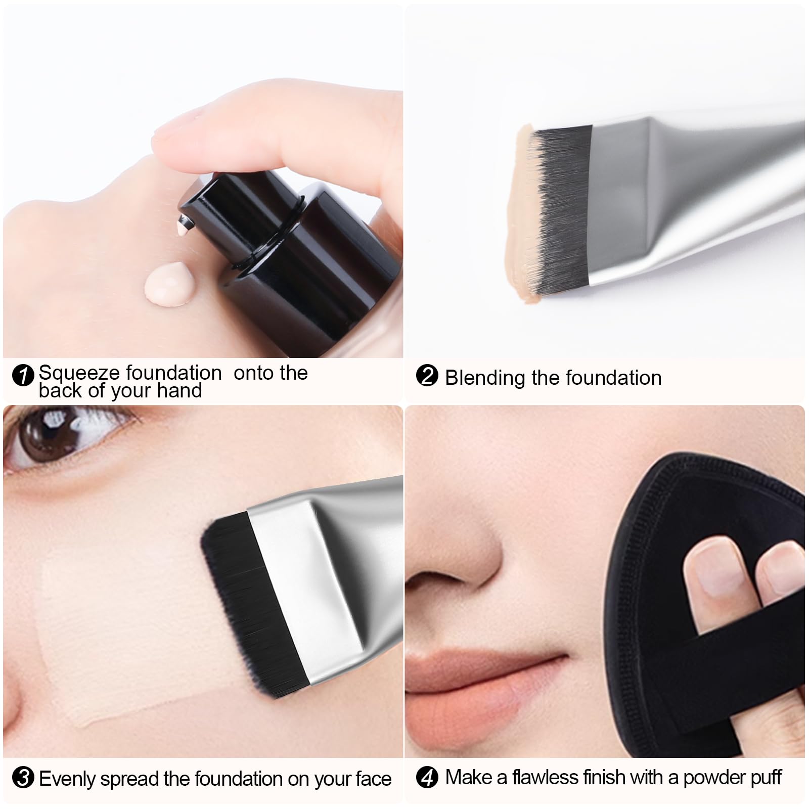 BEAUTYFACTOR Ideal for liquid foundation and seamless coverage.