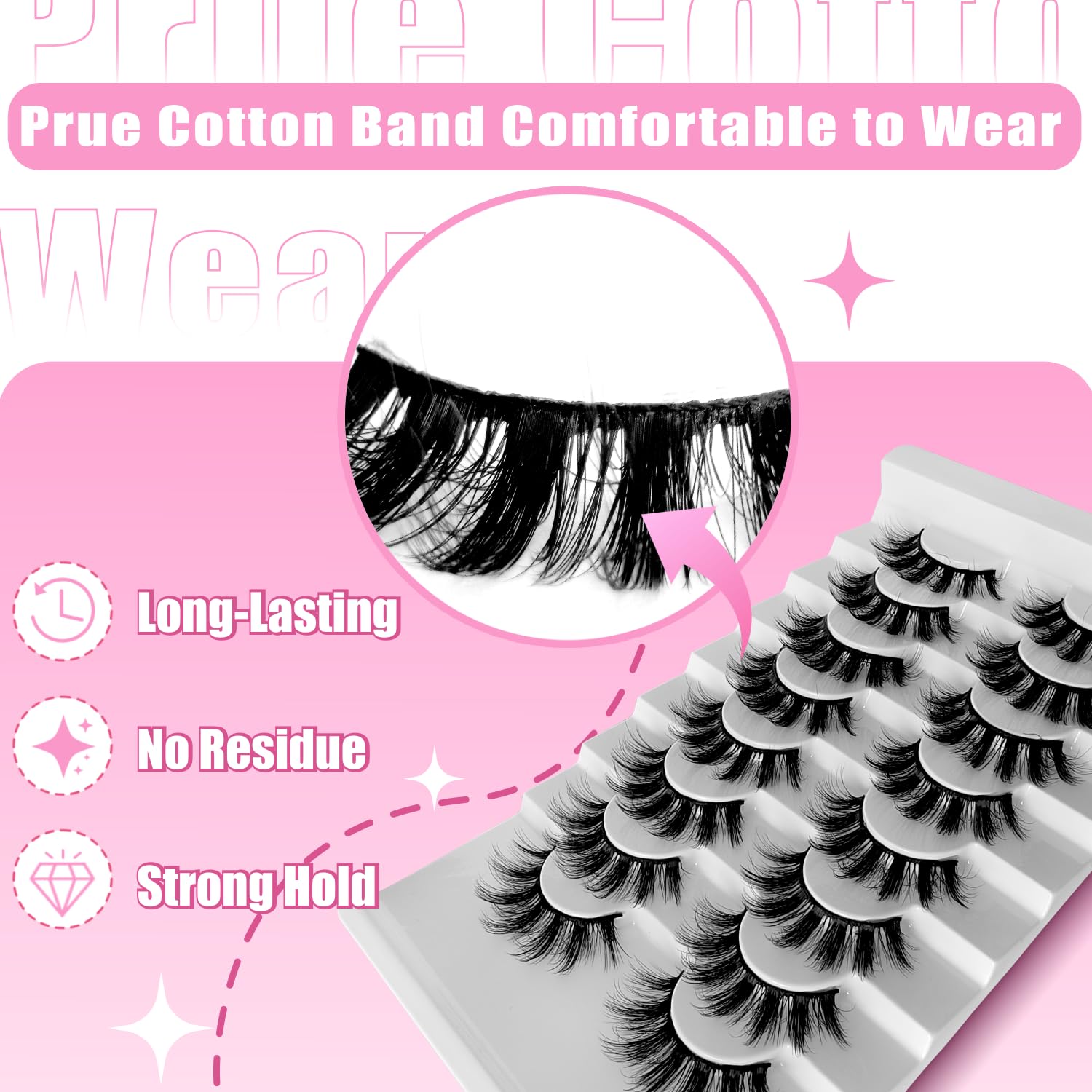 Beautykaisen natural-look lashes blend with your lashes for subtle enhancement.