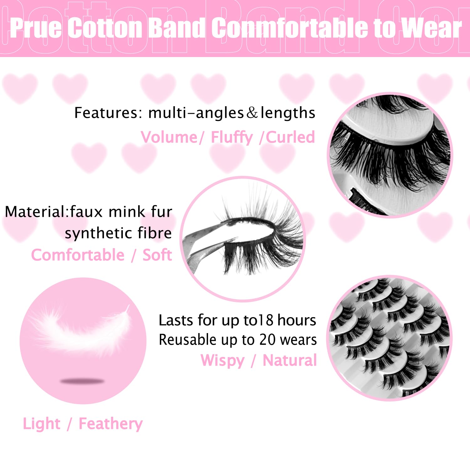 Beautykaisen reusable lashes can be worn up to 20 times with proper care.