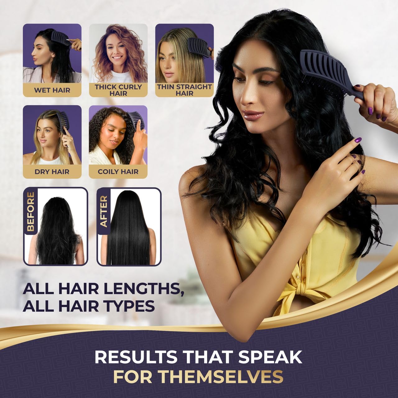 BEAUXSOI detangling brush is easy to clean for hygienic daily use.