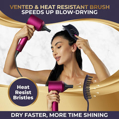 BEAUXSOI detangling brush features soft, non-slip grip for secure handling when wet.