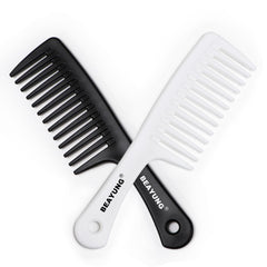 BEAYUNG large wide-tooth comb in black for gentle detangling of thick hair
