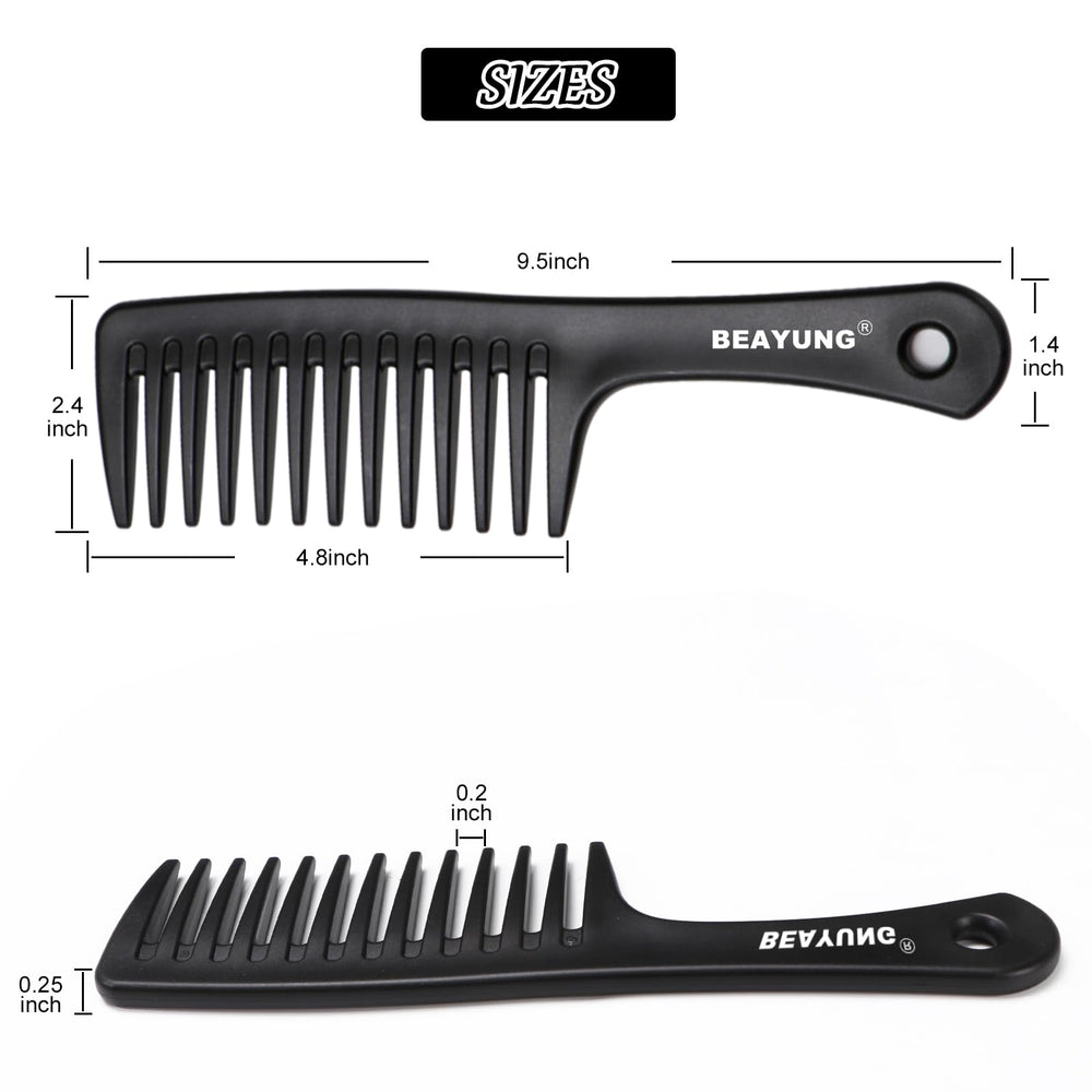BEAYUNG large wide-tooth comb in white for quick, tangle-free styling