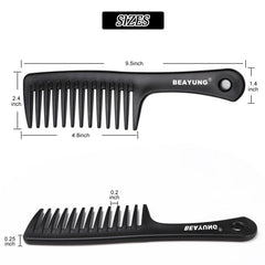 BEAYUNG large wide-tooth comb in white for quick, tangle-free styling