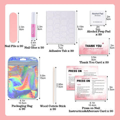 Bebbtiy nail glue pack for secure, fast nail applications