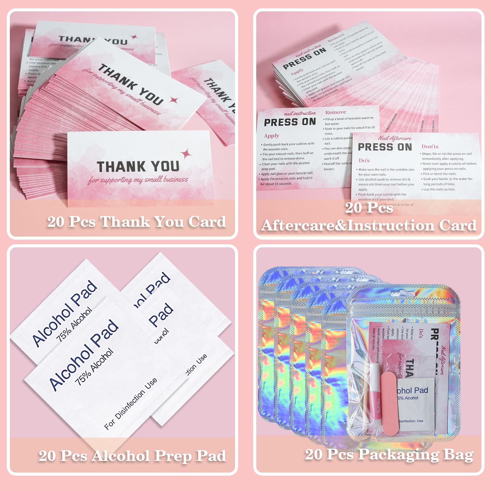 Bebbtiy prep pads for clean, prepped nail surfaces