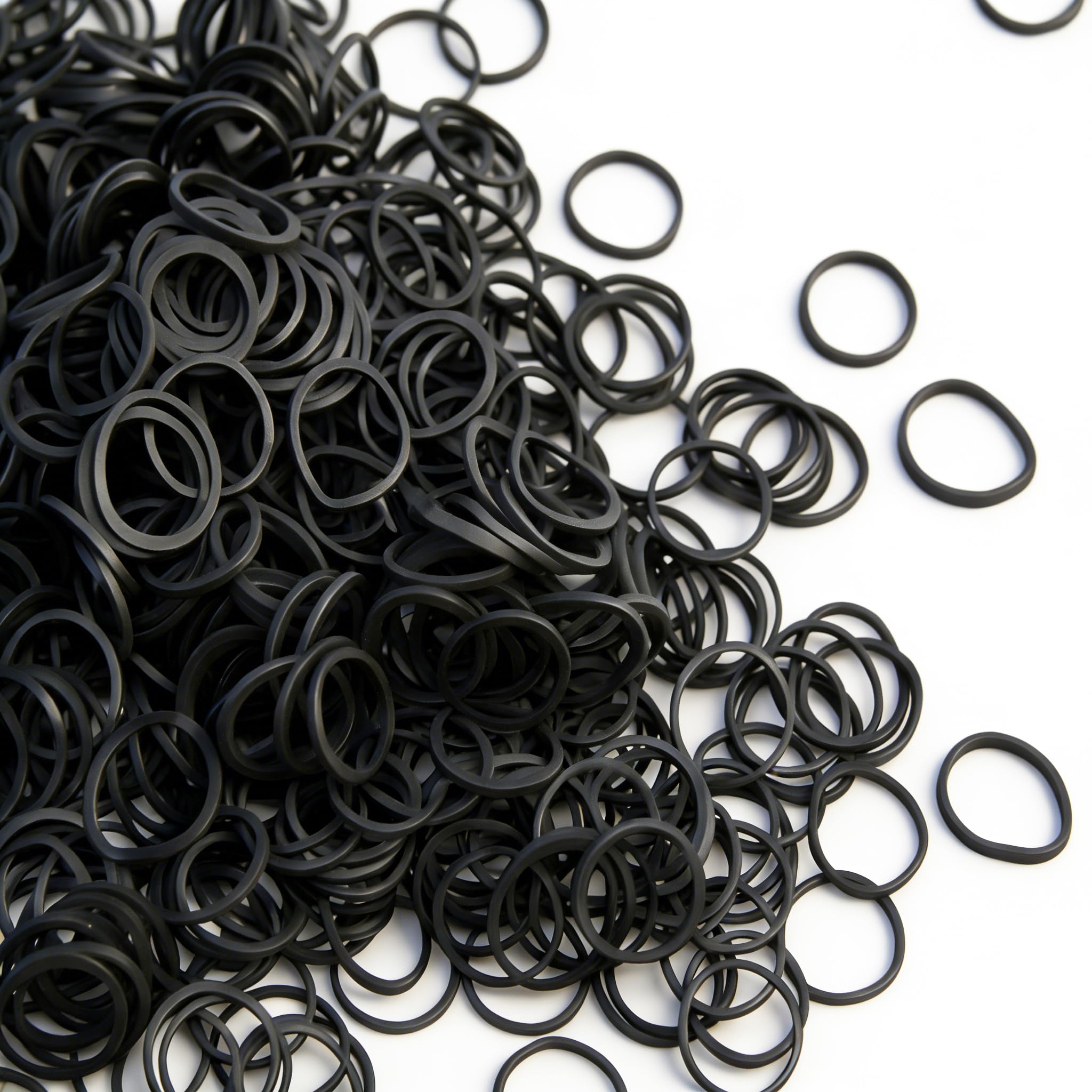 BEBEEPOO ligas elásticas negras 2500 piezas, listas para repuestos.