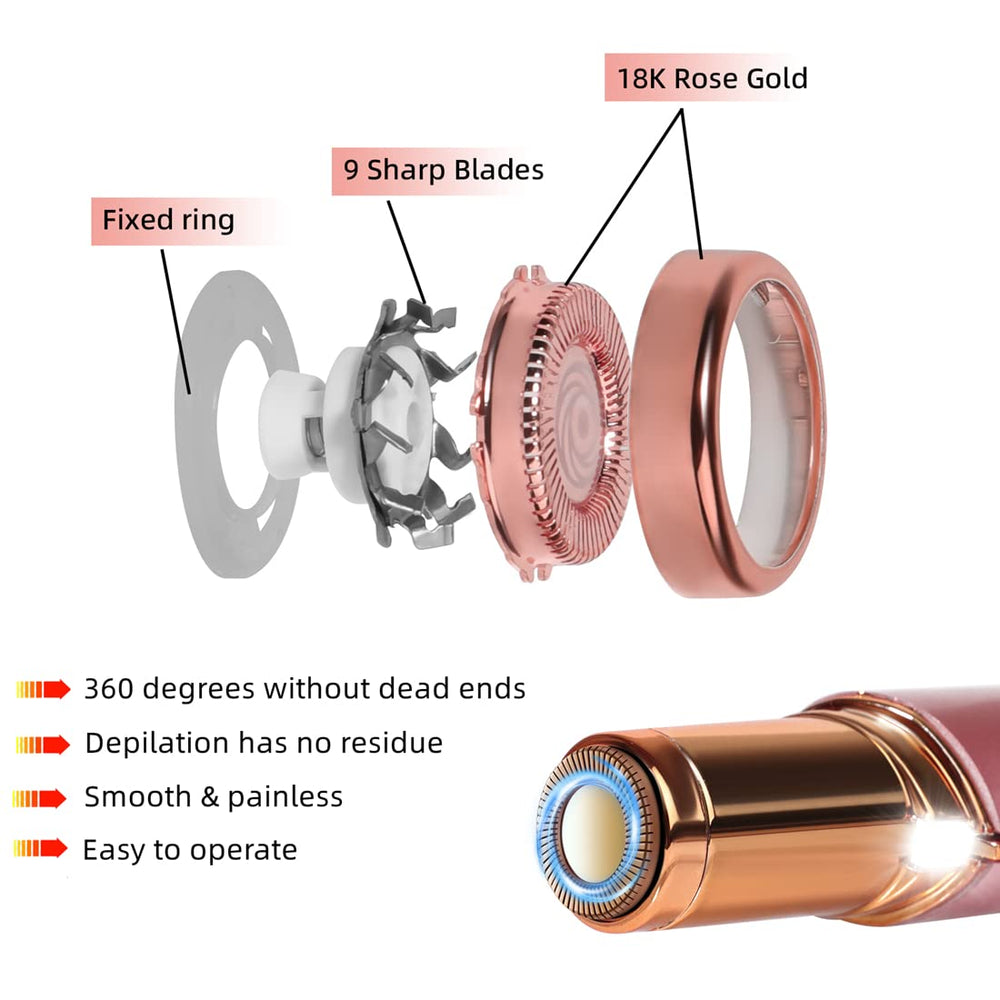 BECHY 18K gold-plated head delivers skin-friendly, hypoallergenic use