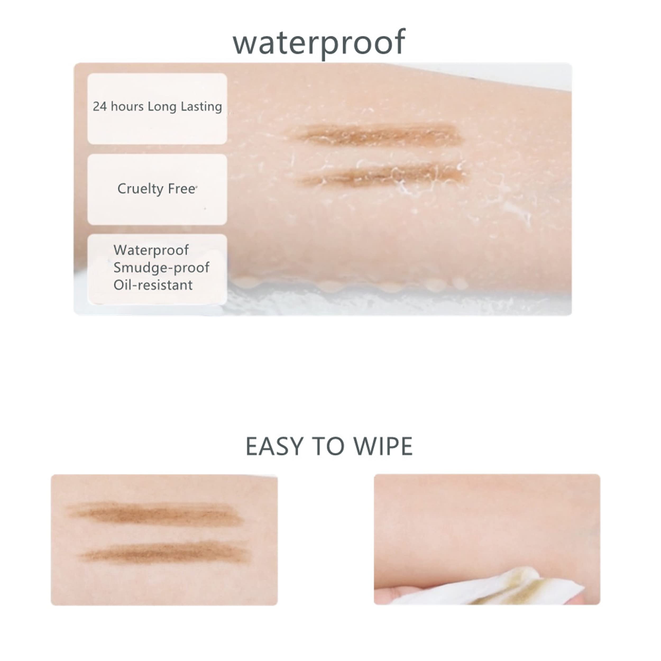 BECHY brow pencil kit packaging with 3 pencils and a brow razor for shaping.