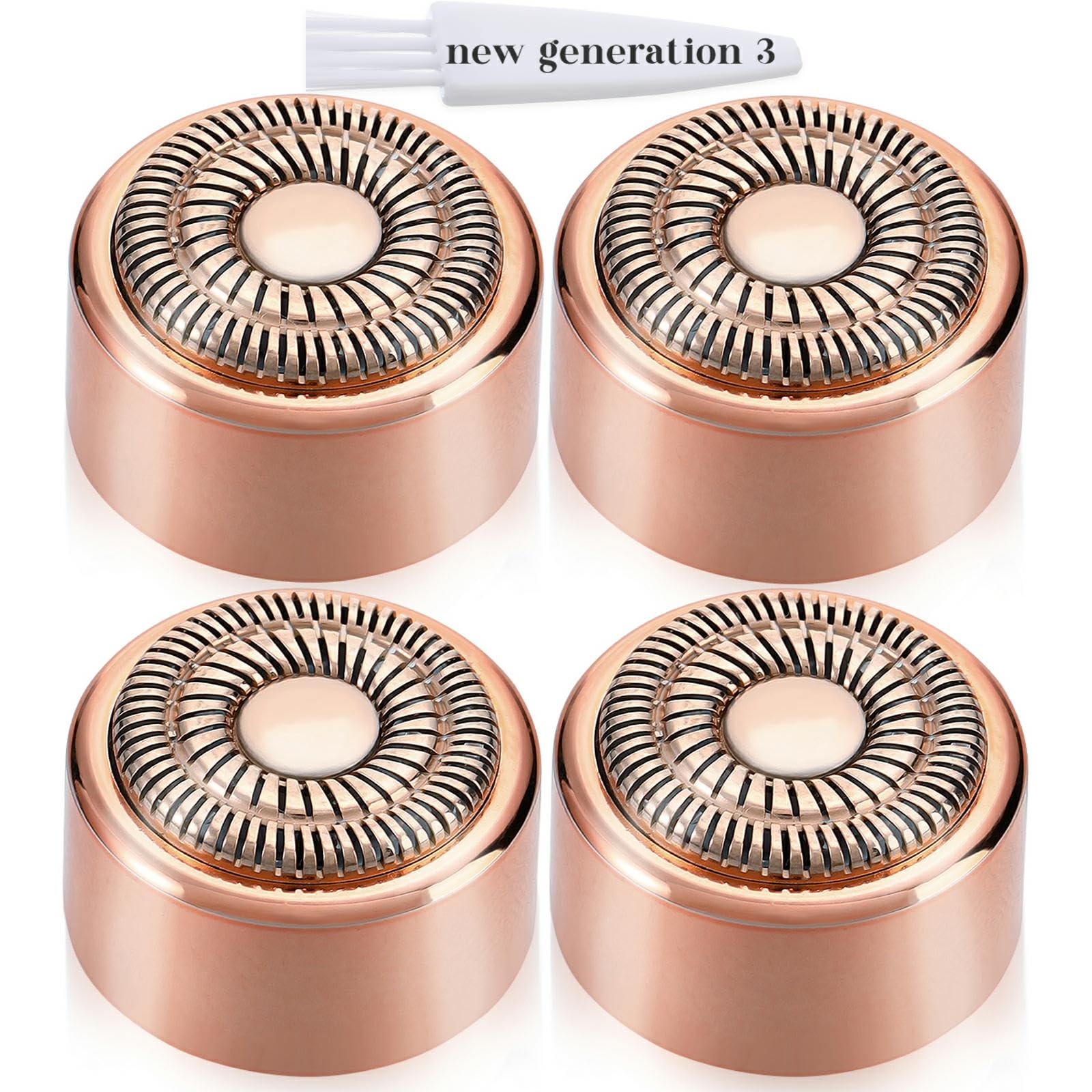 BECHY Gen 3 replacement head with ring light closeup showing hypoallergenic 18K gold plating