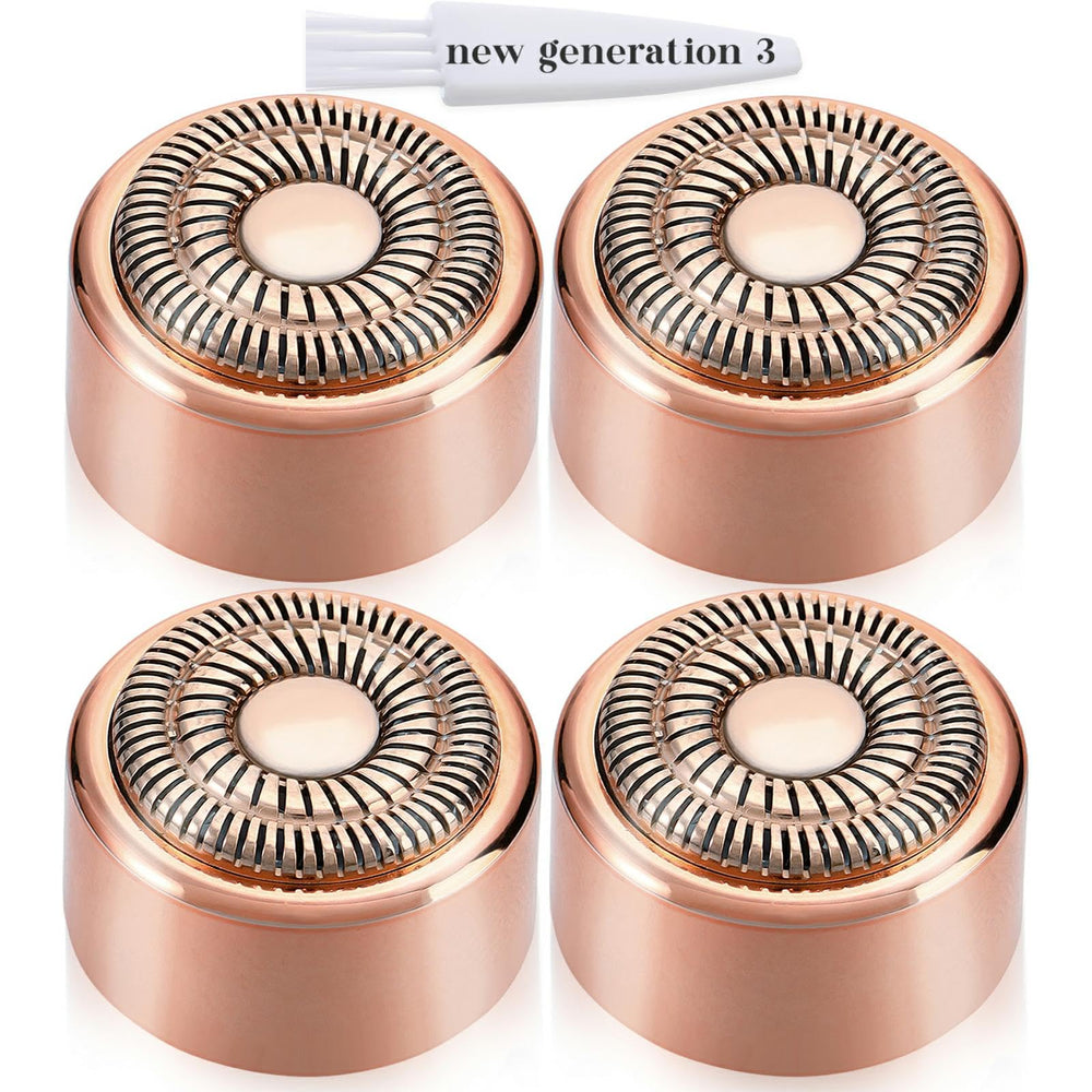 BECHY Gen 3 replacement head with ring light closeup showing hypoallergenic 18K gold plating