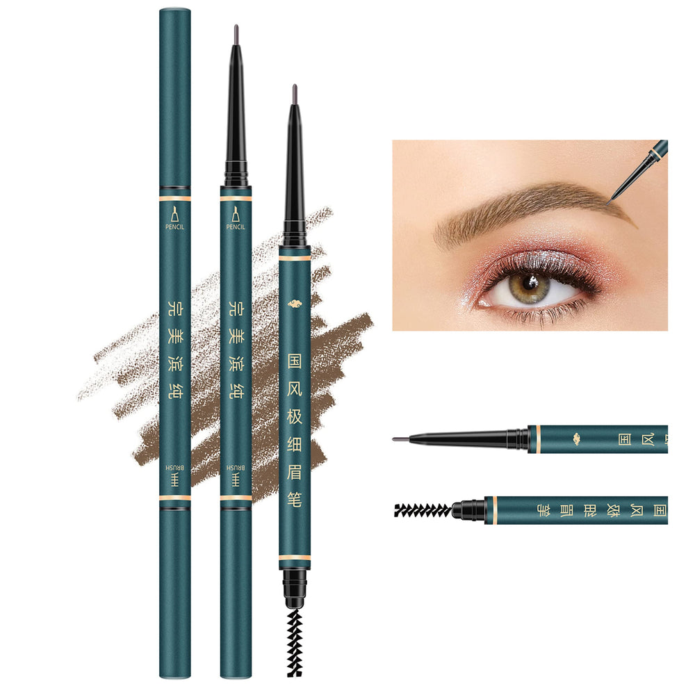 BECHY Thin Eyebrow Pencil tip close-up showing precise 1.5mm micro tip for natural strokes.