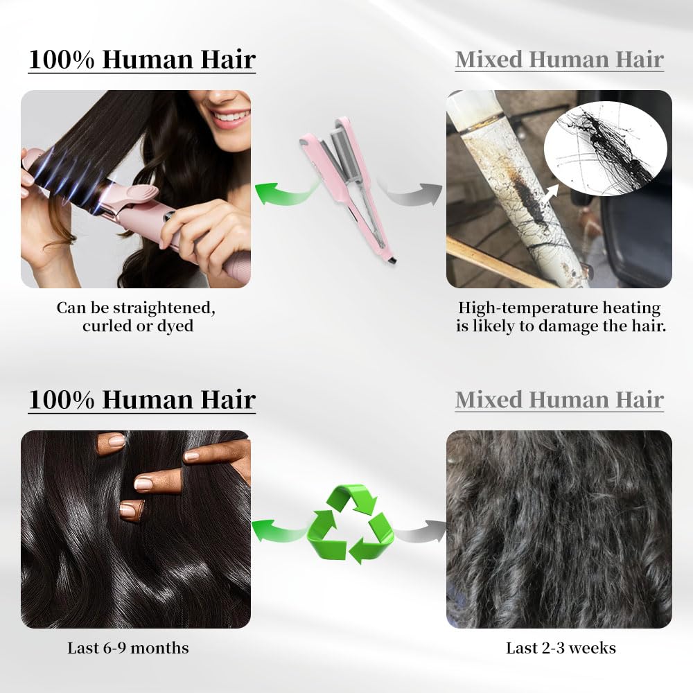 BeCools virgin human hair close-up shows rich texture and curl pattern