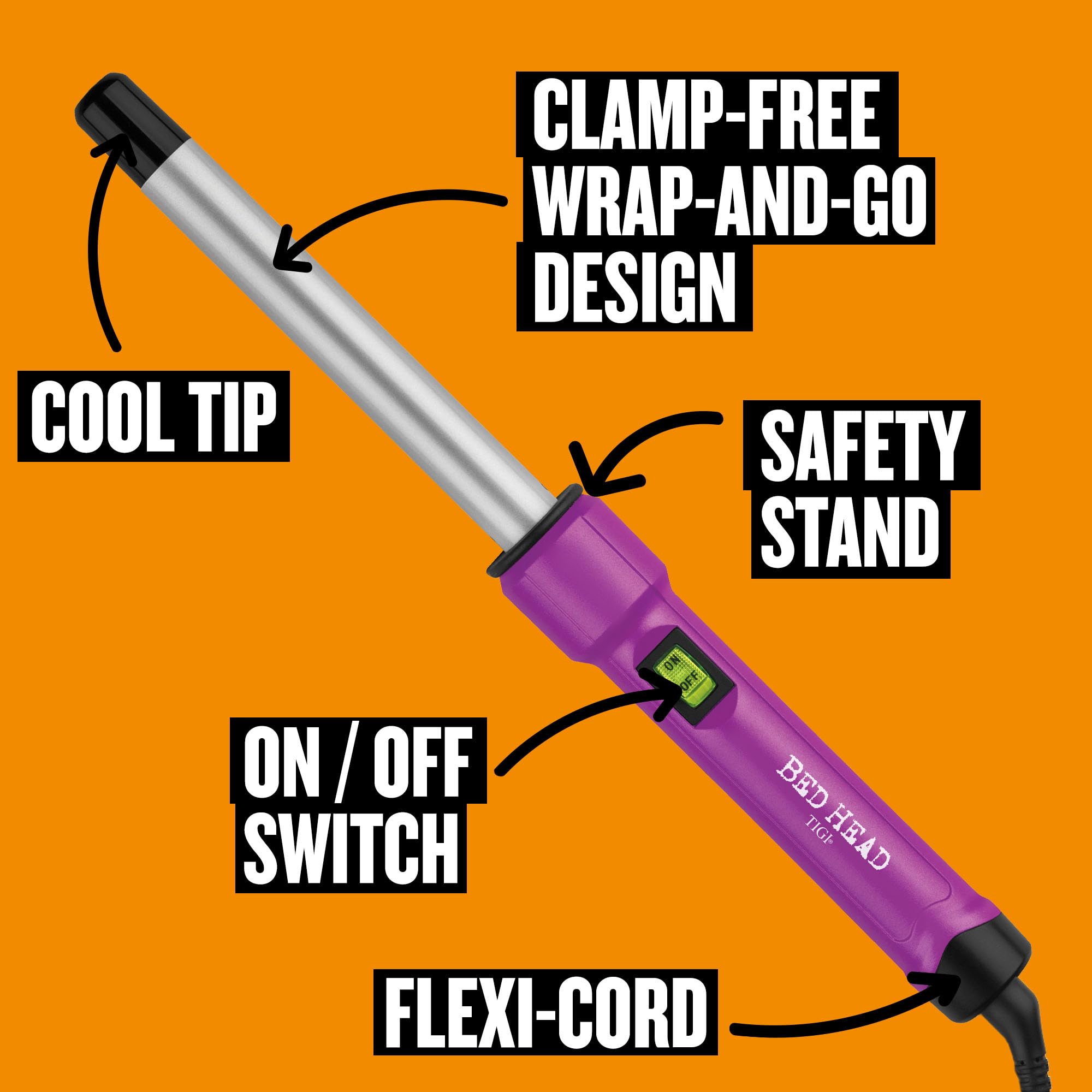 Bed Head Curlipops included heat-resistant glove enhances safety.